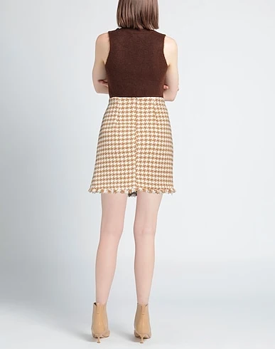 Iblues Max Mara Tweed Houndstooth Print Wrap Skirt - Imagen 4