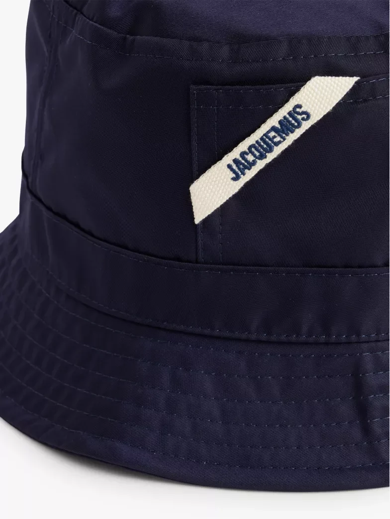 Jacquemus Le Bob Ovalie Shell Navy Bucket Hat - Imagen 3