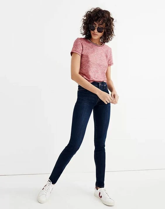 Madewell 9" High-Rise Skinny Denim Jeans in Larkspur Wash - Imagen 3