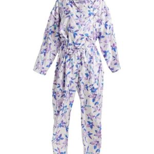 Isabel Marant Lympia Floral Print Shell Wrap Jumpsuit