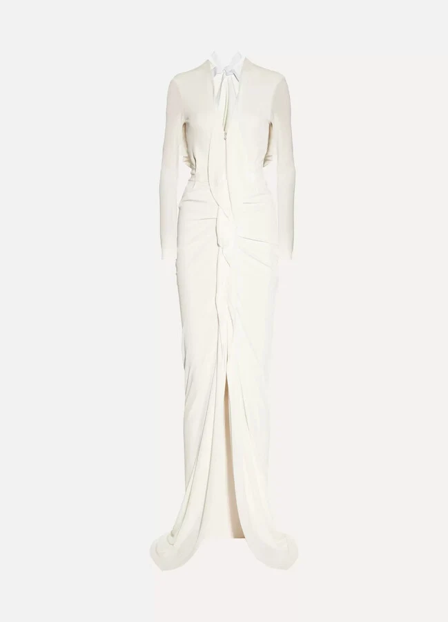 Roland Mouret Bridal Ivory Open-Back Ruffle Detail Compeyson Gown - Imagen 3