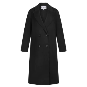 Raey Black Double Breasted Wool Coat