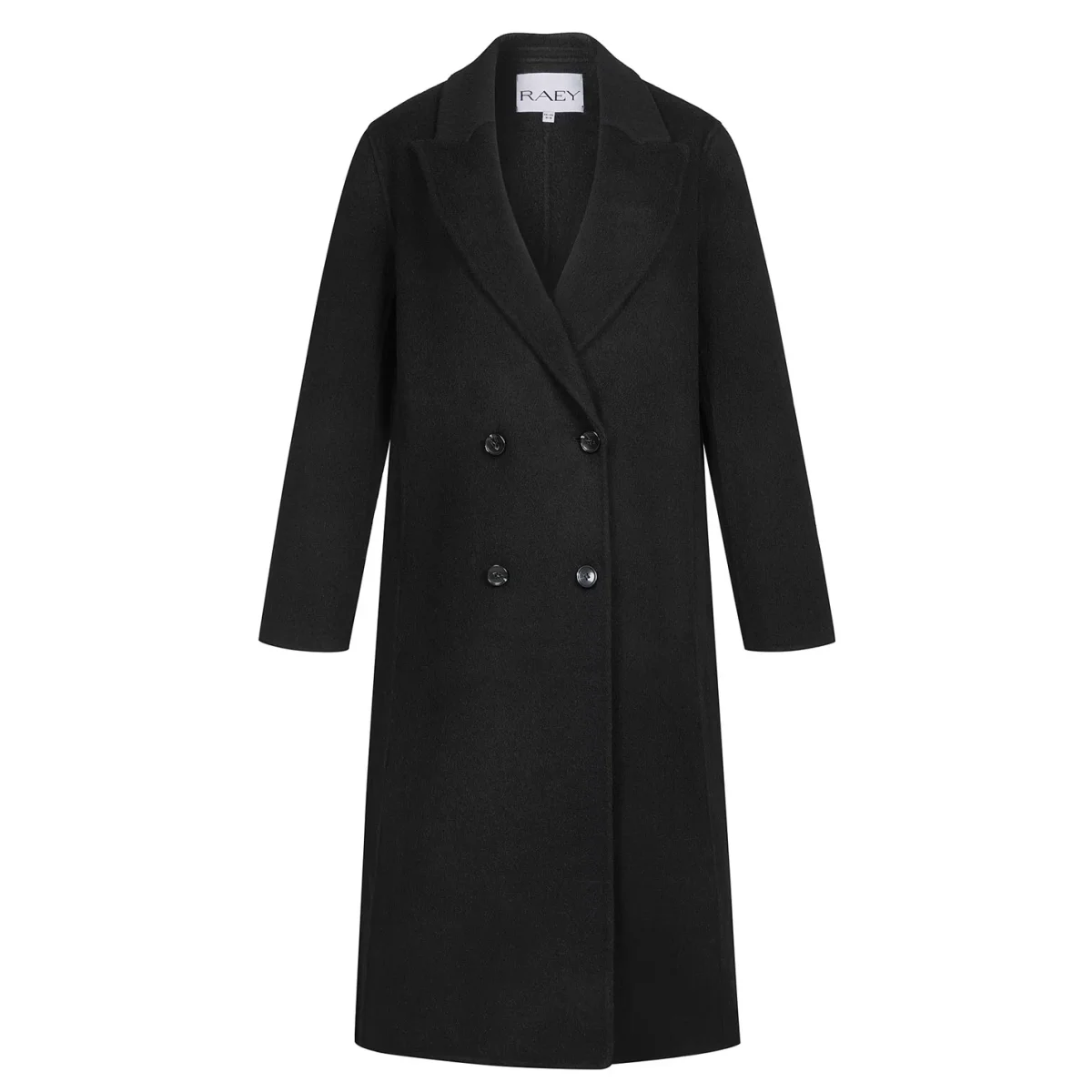 Raey Black Double Breasted Wool Coat - Imagen 2