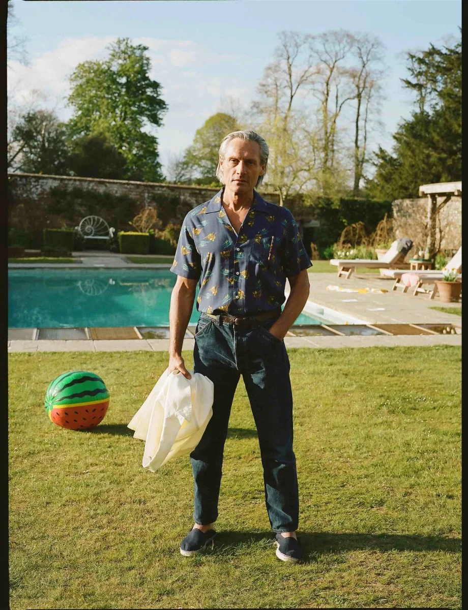 Drake's Navy Bathers Holidays Camp Collar Shirt - Imagen 4