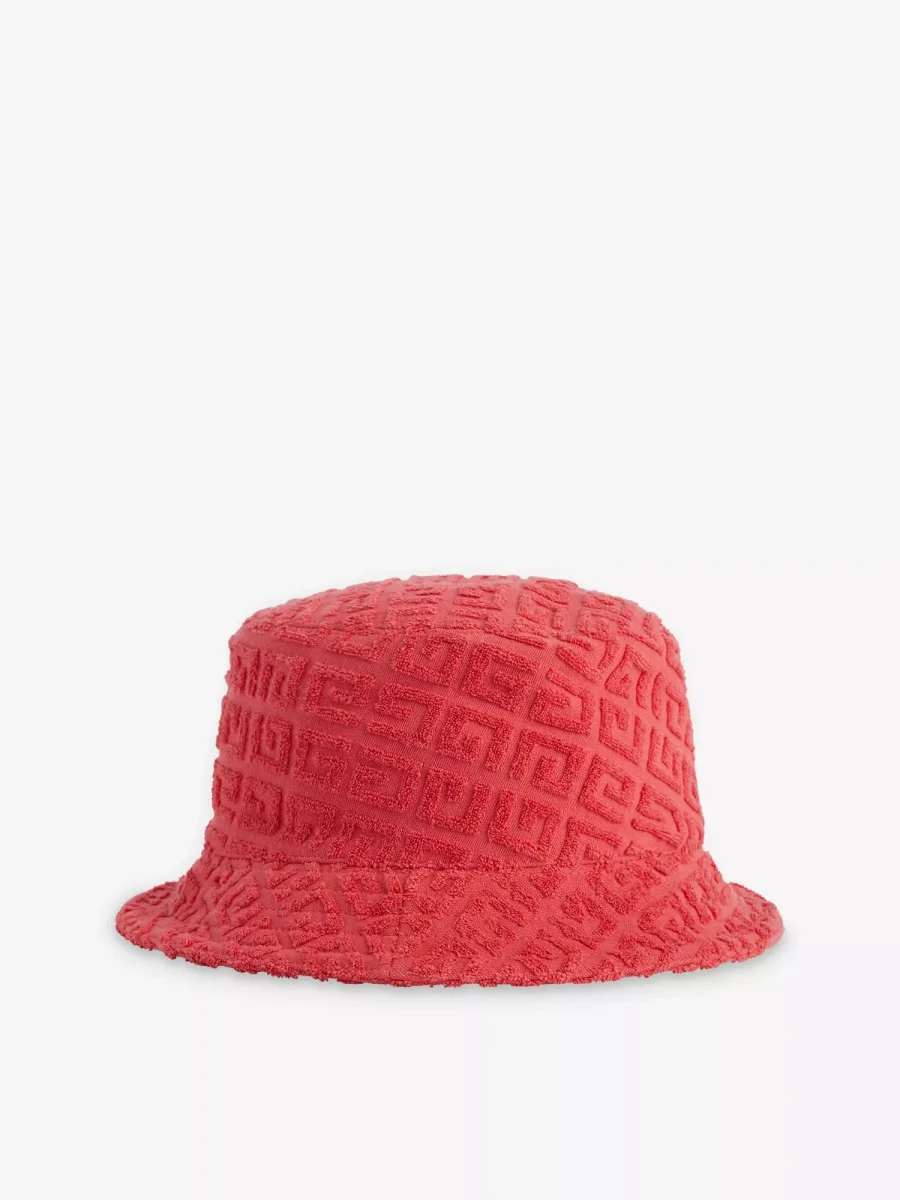 Givenchy 4G Logo Terry Cloth Coral Bucket Hat - Imagen 4
