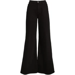FRAME Black Le Palazzo Wide Leg Denim Jeans