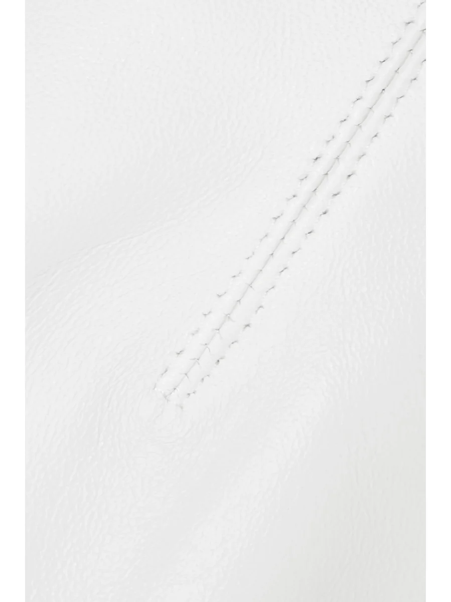16ARLINGTON White Leather Belted Party Mini Skirt - Imagen 6