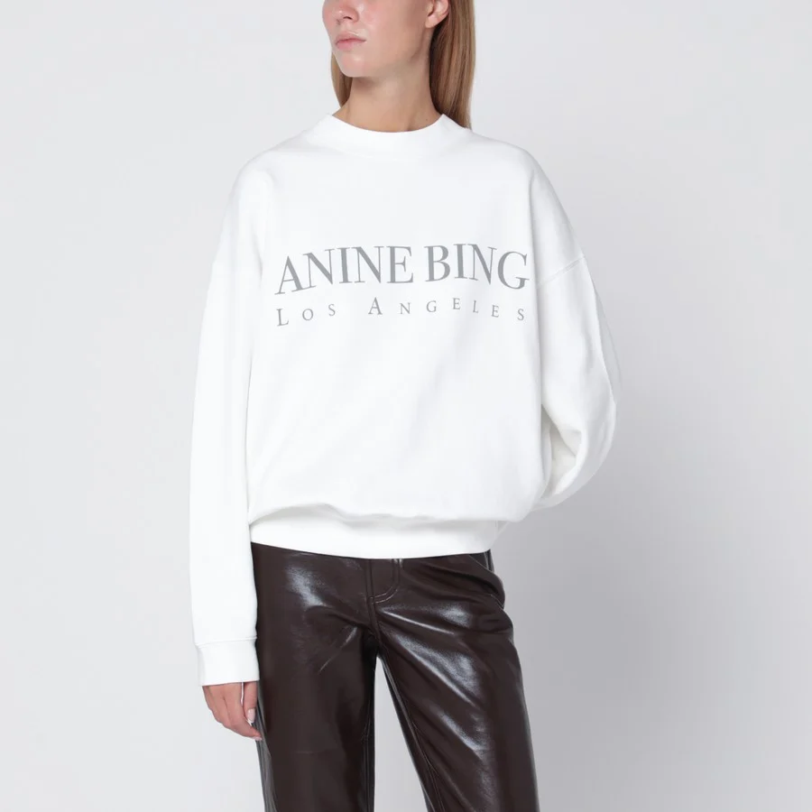 Anine Bing Jaci Los Angeles Relaxed Cotton Jersey Sweatshirt - Imagen 6