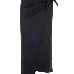 Isabel Marant Etoile Black Isilde Wrap Knot Side Skirt