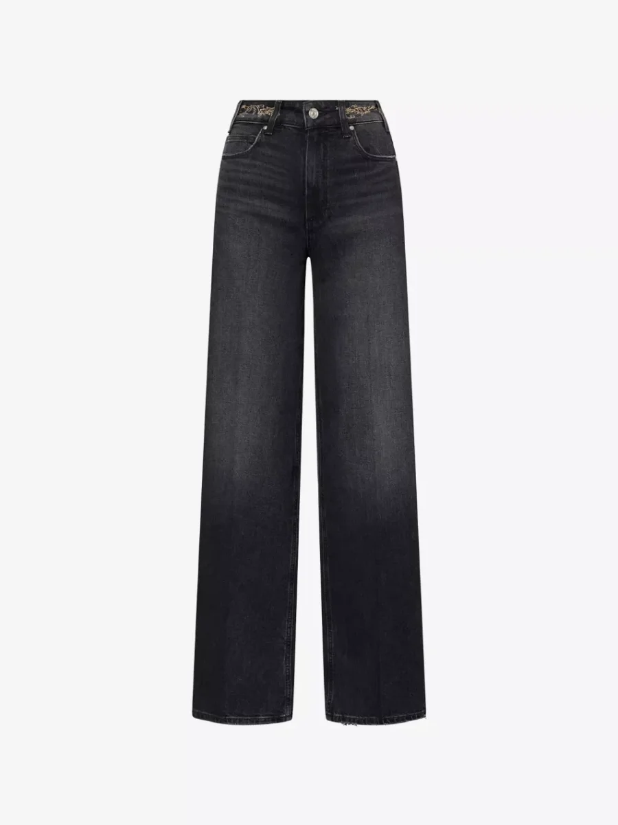 PAIGE x Disney Cinderella Sasha Wide-Leg Stretch Denim Jeans - Imagen 4