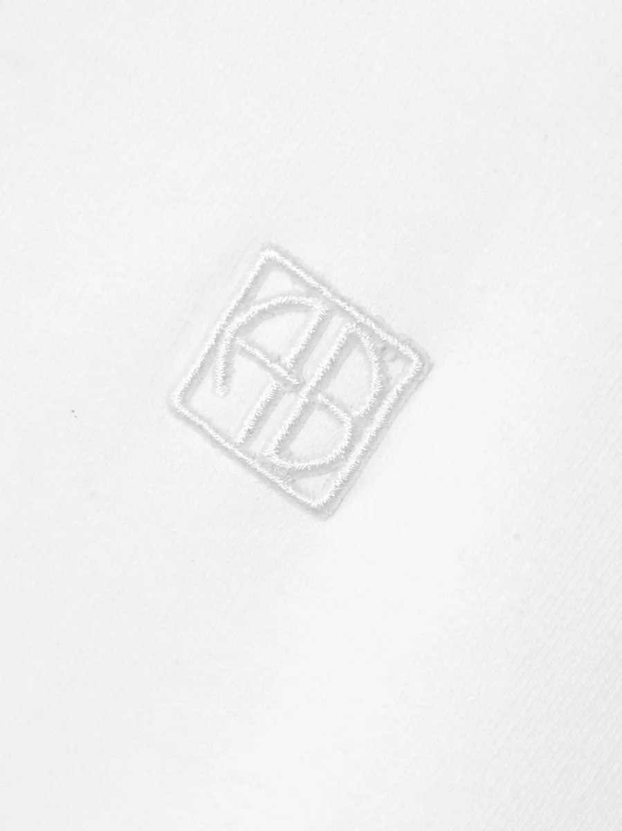 Anine Bing Miles White Logo Embroidered Sweatshirt - Imagen 5