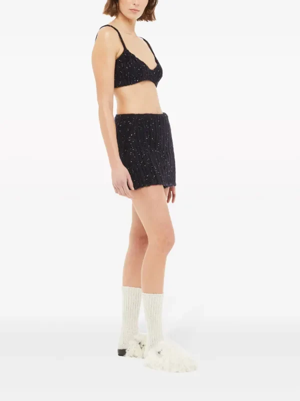 Alanui Midnight Blue Knit The Astral Bra Crop Top - Imagen 3