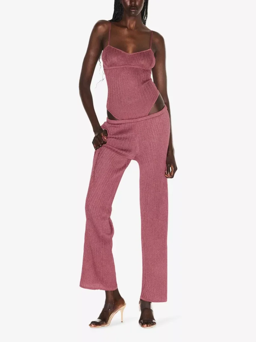 Skims Straight-Leg Sheer Knit Trousers - Imagen 3