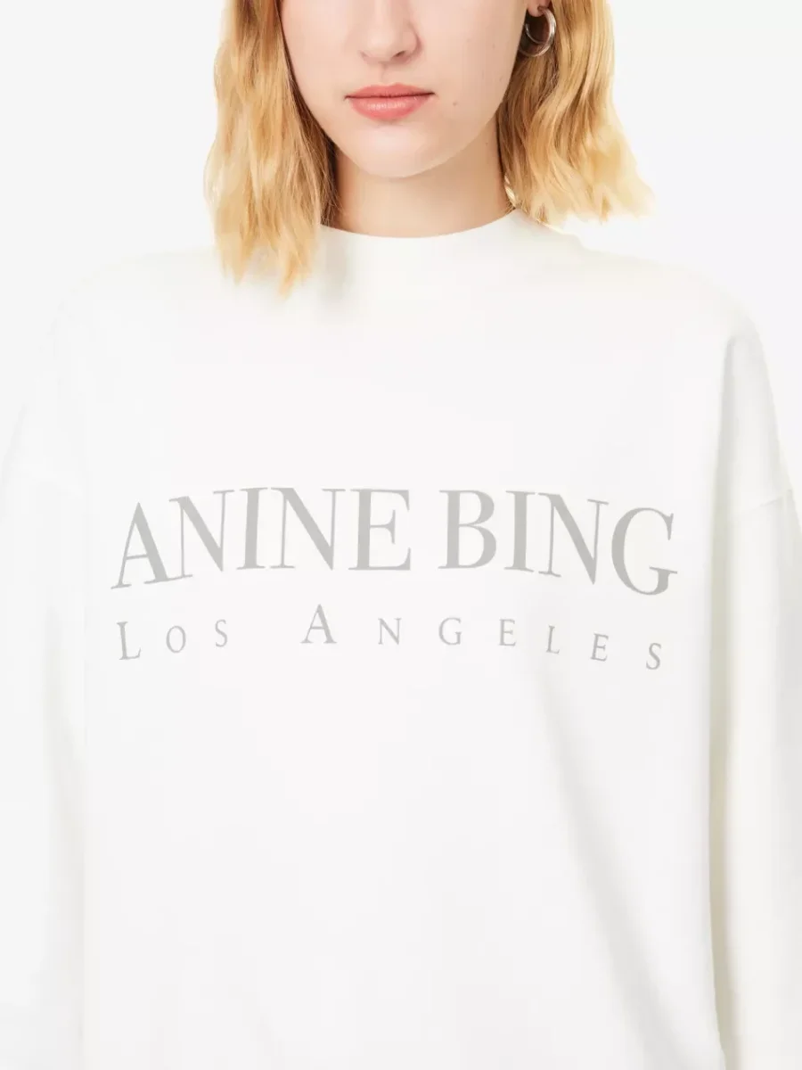 Anine Bing Jaci Los Angeles Relaxed Cotton Jersey Sweatshirt - Imagen 8