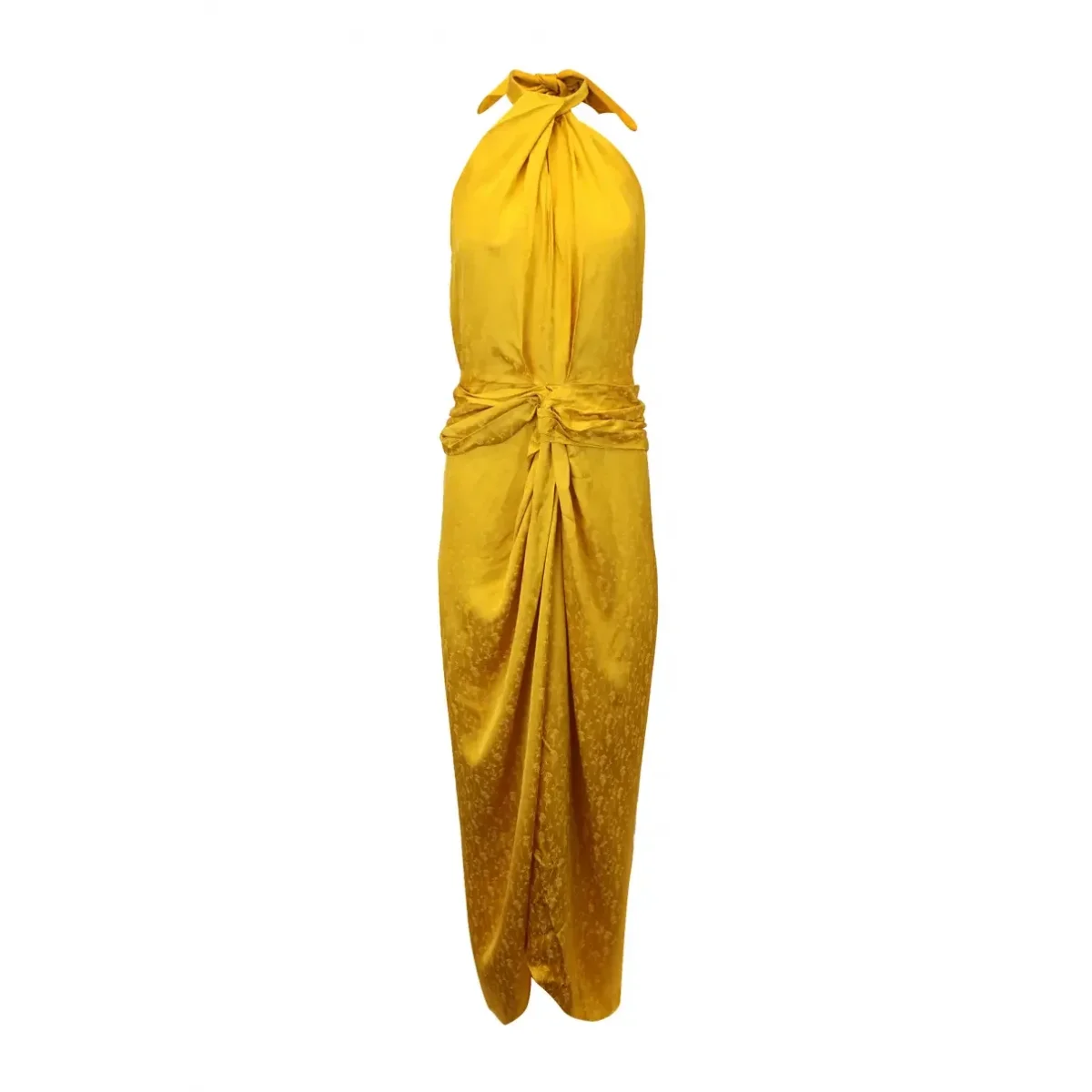 JOHANNA ORTIZ Vastness Of The Sea Marigold Halterneck Dress - Imagen 3