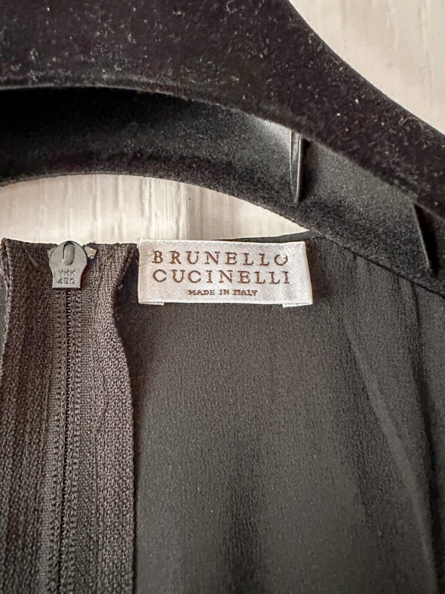 Brunello Cucinelli Black Tailored Top Pink Velvet Trouser 2-in-1 Wide Leg Jumpsuit - Imagen 5