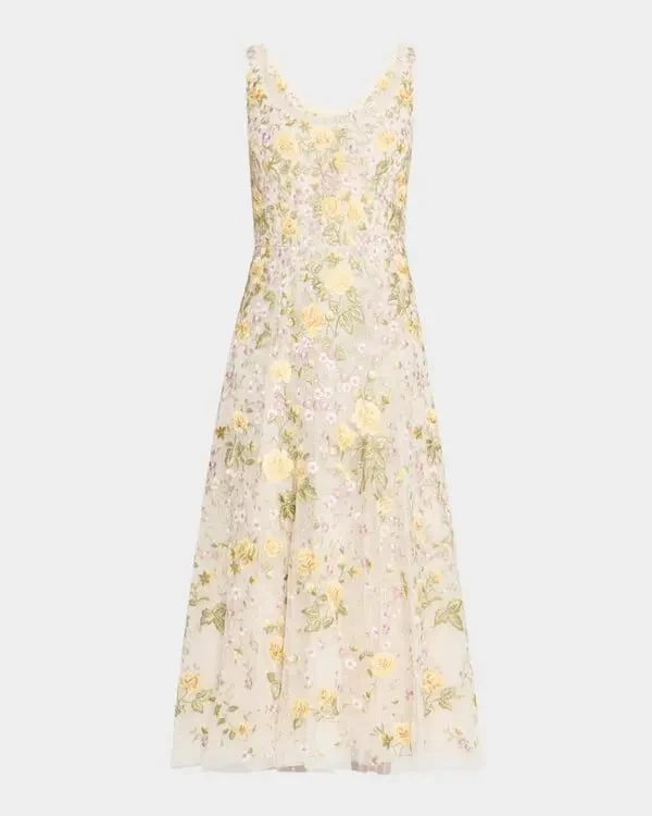 Needle & Thread Embroidered Florine Ballerina Plus Size Dress