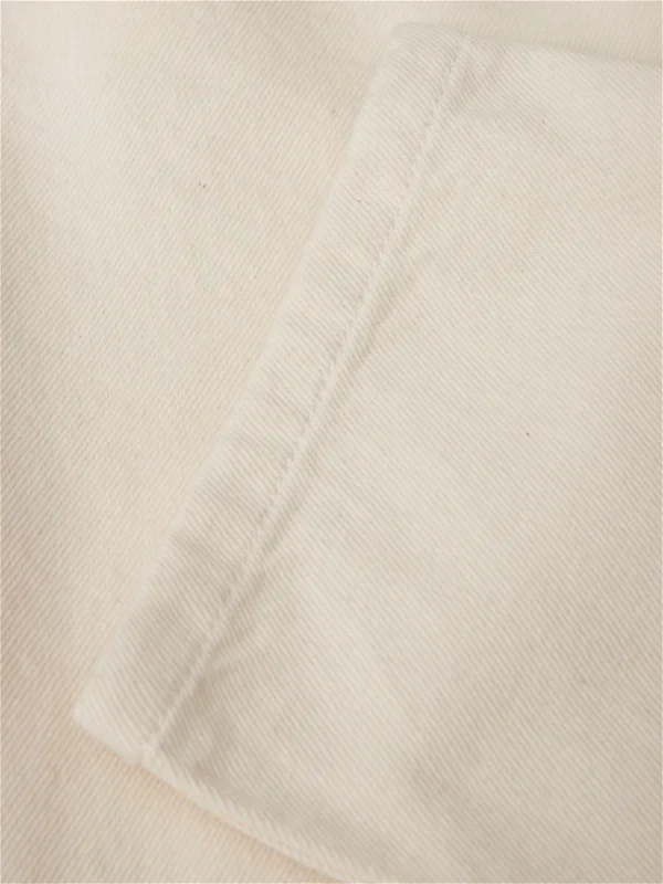 Raey Cream Ivory Organic-Cotton Straight Leg High Waist Crop Jeans - Imagen 9