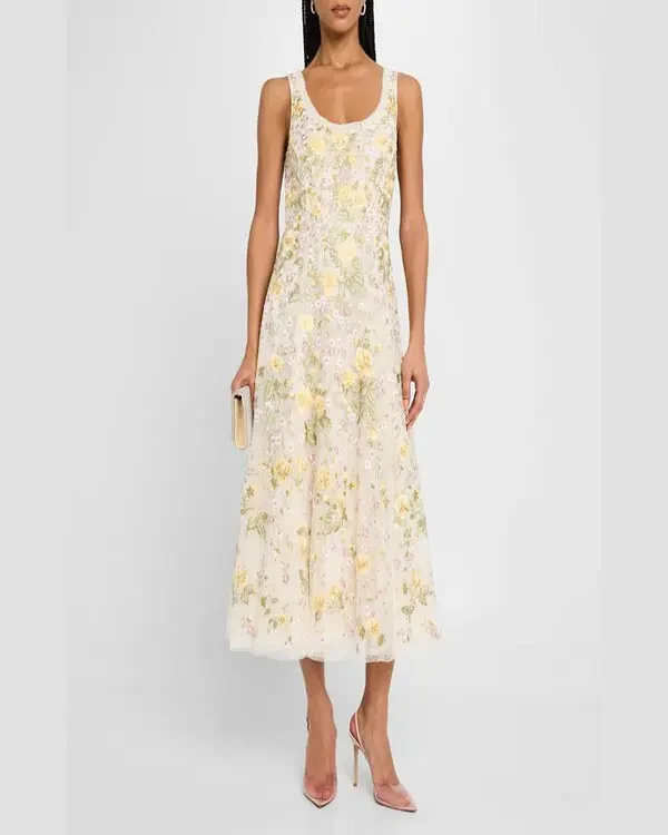 Needle & Thread Embroidered Florine Ballerina Plus Size Dress - Imagen 8