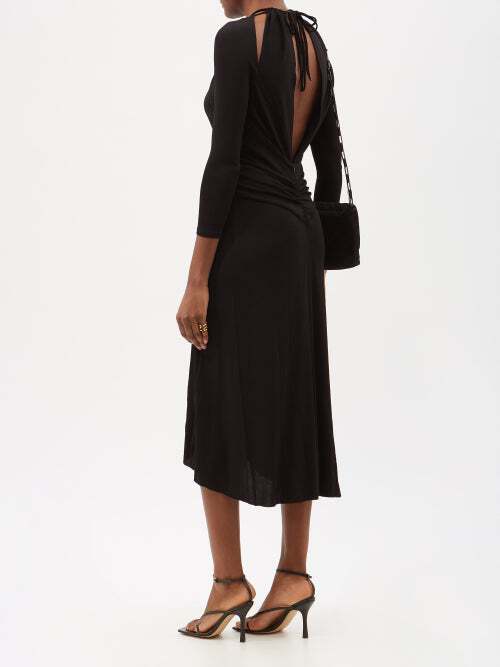 Isabel Marant Black Jadessi Cut-Out Keyhole Neck Strappy Dress DAMAGED - Imagen 3