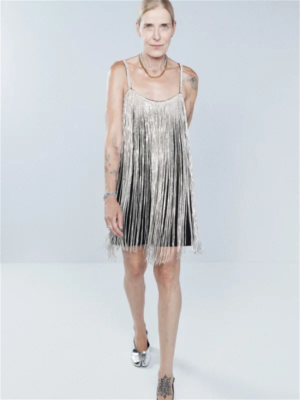 RAEY Crystal Fringe Mini Slip Dress - Imagen 8