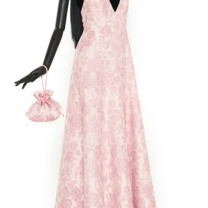 The Vampire's Wife Pink Glinda Floral Brocade Gown Dress