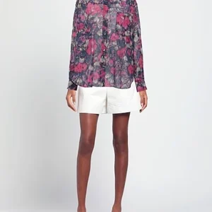 Isabel Marant Etoile Floral Pink Purple Chemise Mexika Shirt