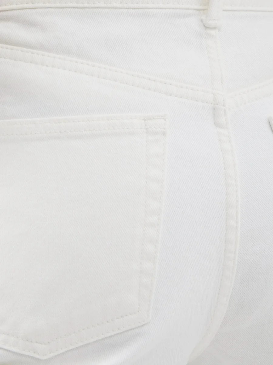 Raey White Rivet Cut-Off Organic Cotton Denim Shorts - Imagen 6