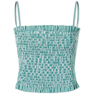Shrimps Gingham Green Rusty Bodice Top