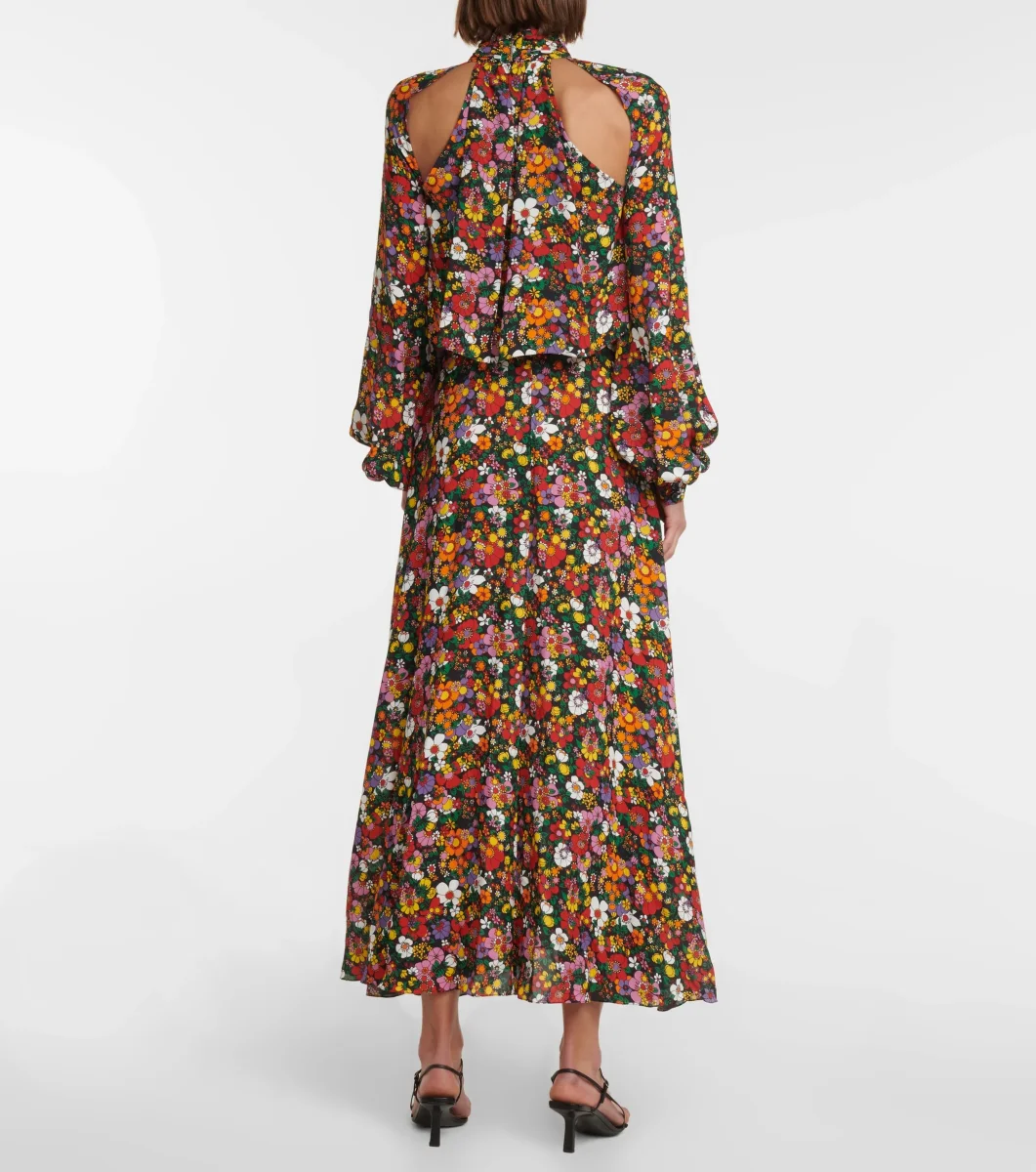 Christopher Kane Psych Floral Cut-Out Midi Dress - Imagen 5