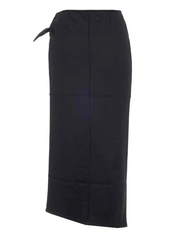 Isabel Marant Etoile Black Isilde Wrap Knot Side Skirt - Imagen 3