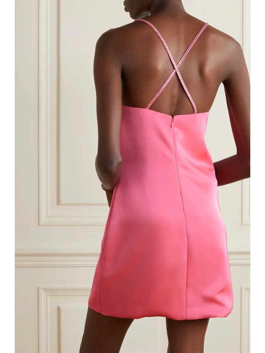 The Attico Neon Pink Fujiko Studded Mini Dress - Imagen 8