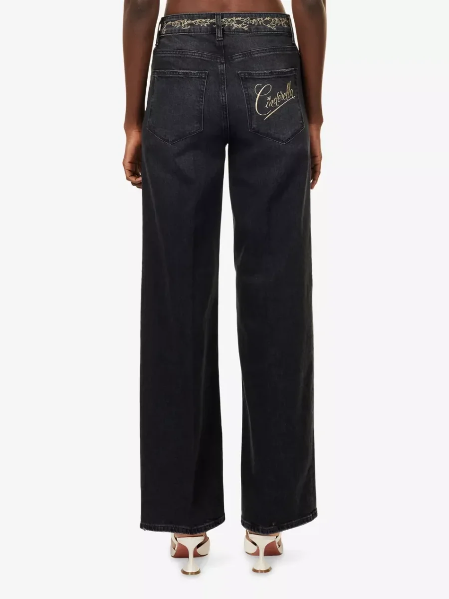 PAIGE x Disney Cinderella Sasha Wide-Leg Stretch Denim Jeans - Imagen 3