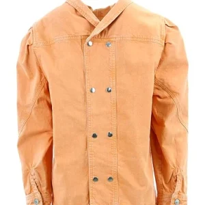 Isabel Marant Espera Orange Sunset Denim Long Sleeve Top