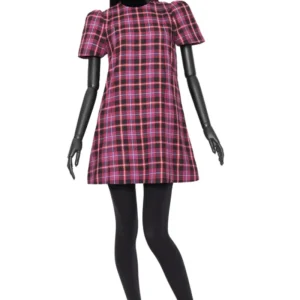 The Vampire's Wife The Wilma Red Tartan Plaid Check Print Shift Dress