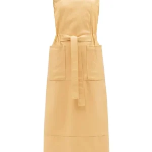 RAEY Tie-Waist Leather Tunic Yellow Dress