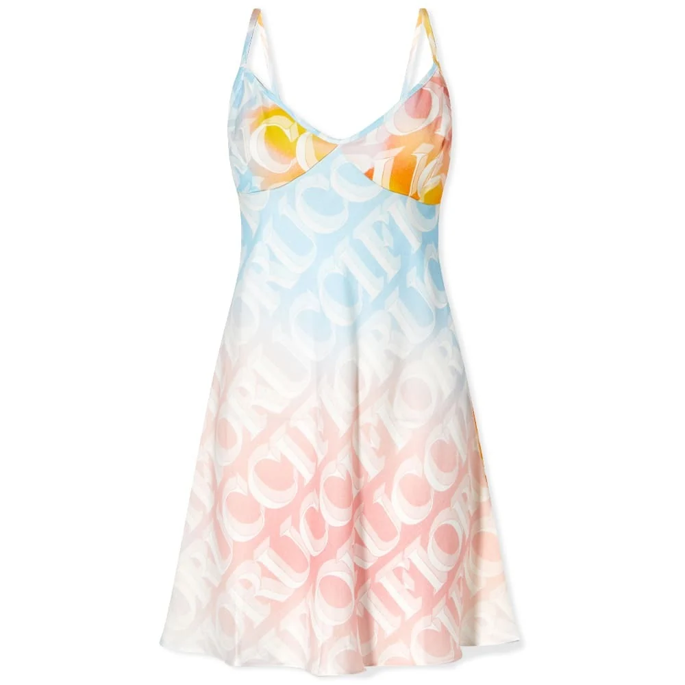 Fiorucci Pastel Monogram Slip Dress