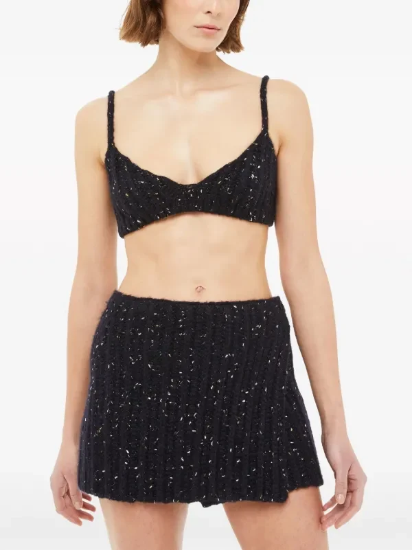 Alanui Midnight Blue Knit The Astral Bra Crop Top - Imagen 4