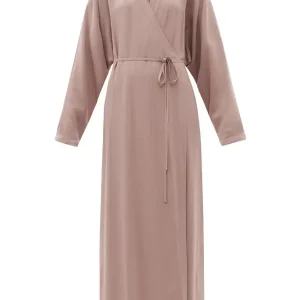 RAEY Dusty Pink Dolman Sleeve Side Split Wrap Dress