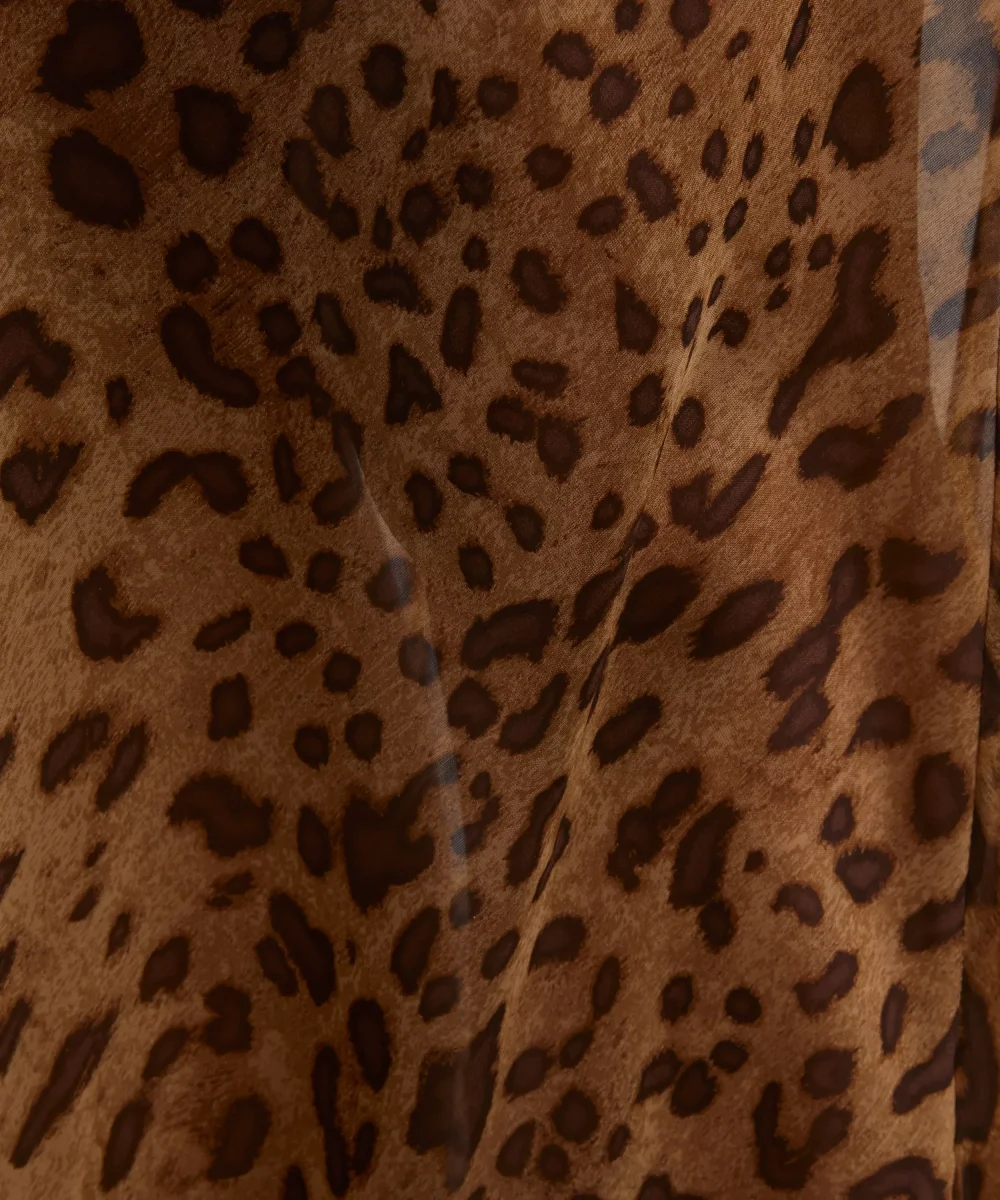 Rat and Boa Valentina Silk Leopard Print Maxi Dress - Imagen 8
