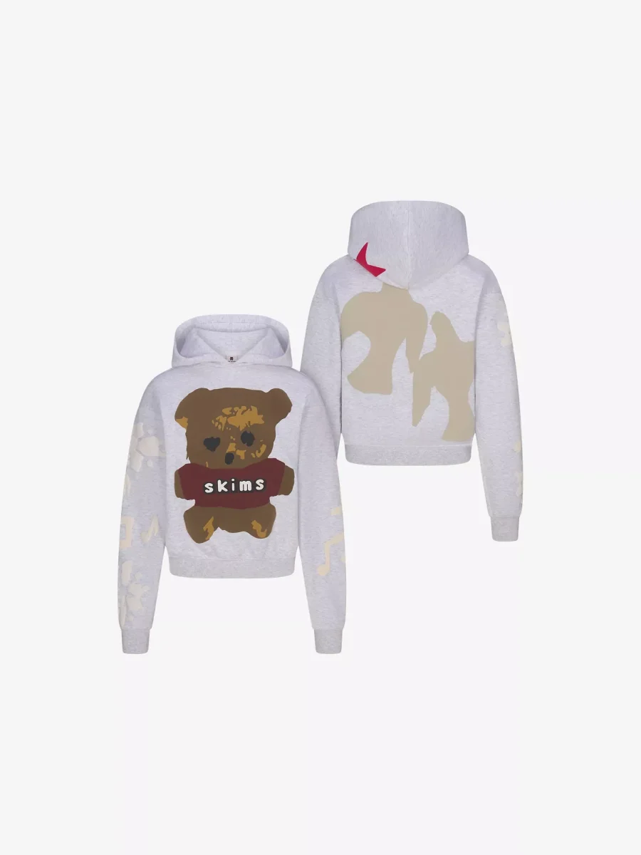 SKIMS x Cactus Plant Flea Market Logo Teddy Bear Cotton Hoodie - Imagen 4