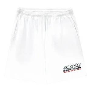 Sporty & Rich Health Club Logo Print Shorts