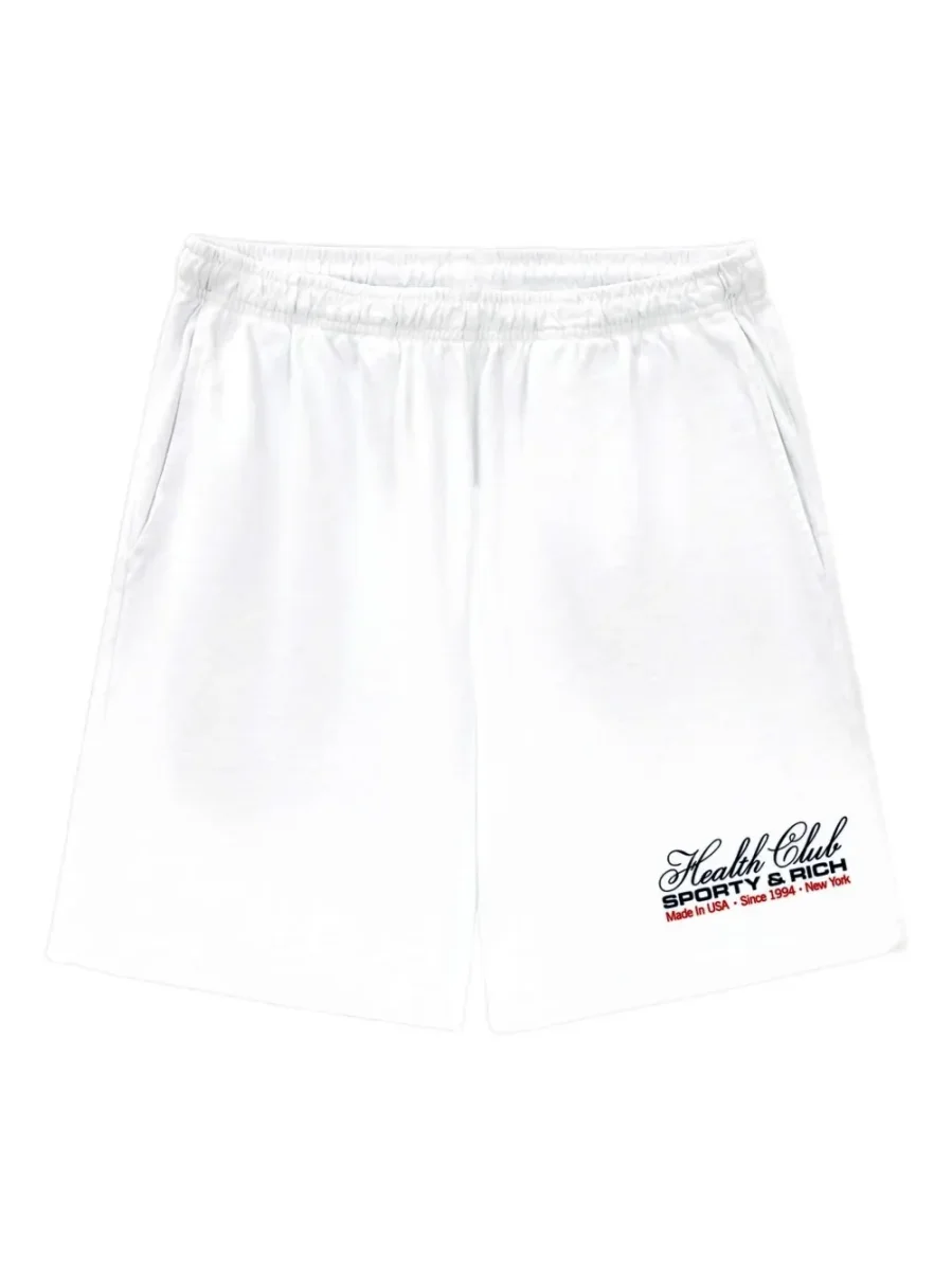 Sporty & Rich Health Club Logo Print Shorts - Imagen 2