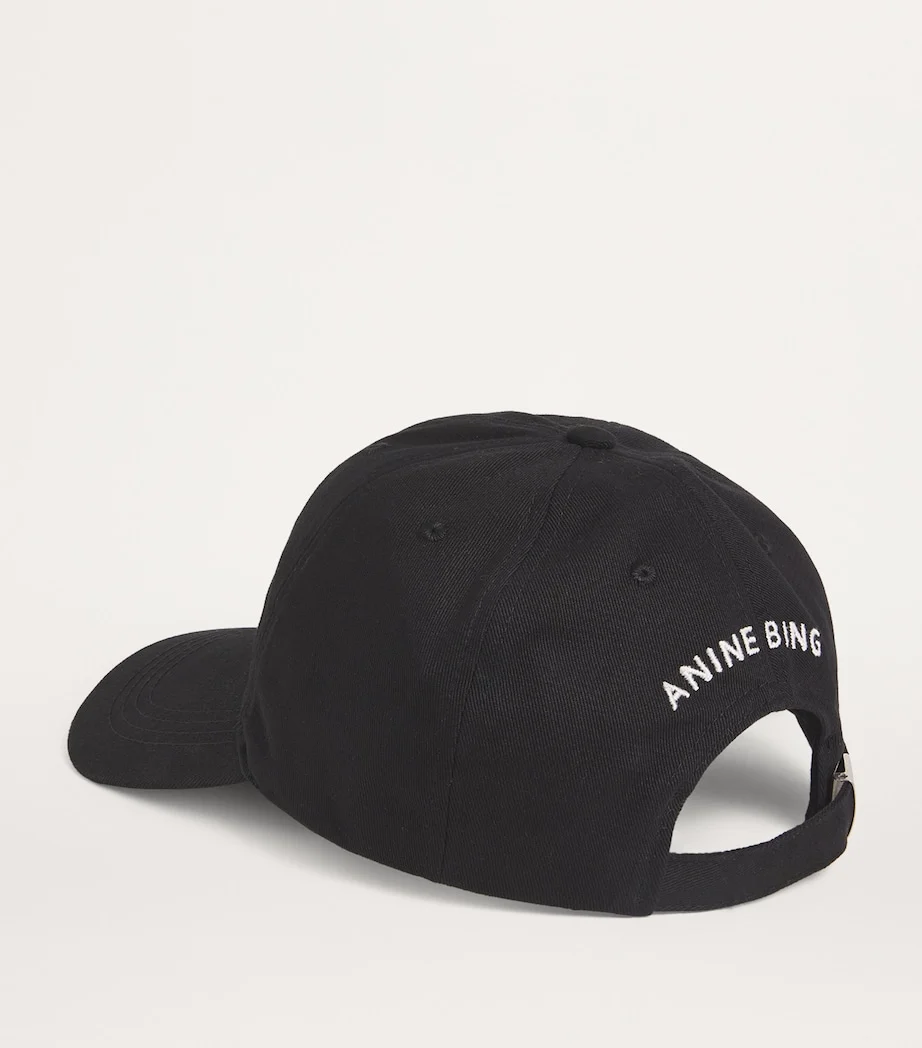 Anine Bing Logo Jeremy Black Baseball Cap - Imagen 9