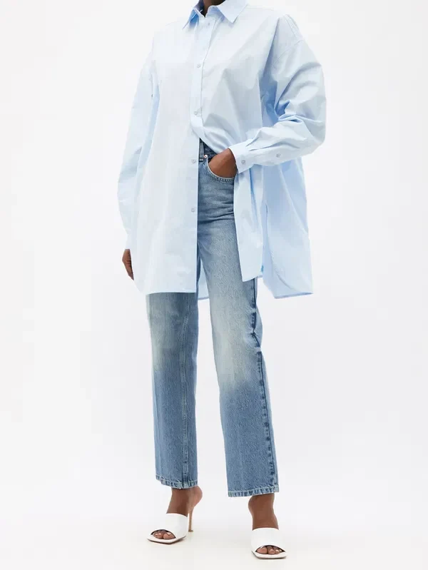 Raey Find Straight Leg Blue Jeans - Imagen 6