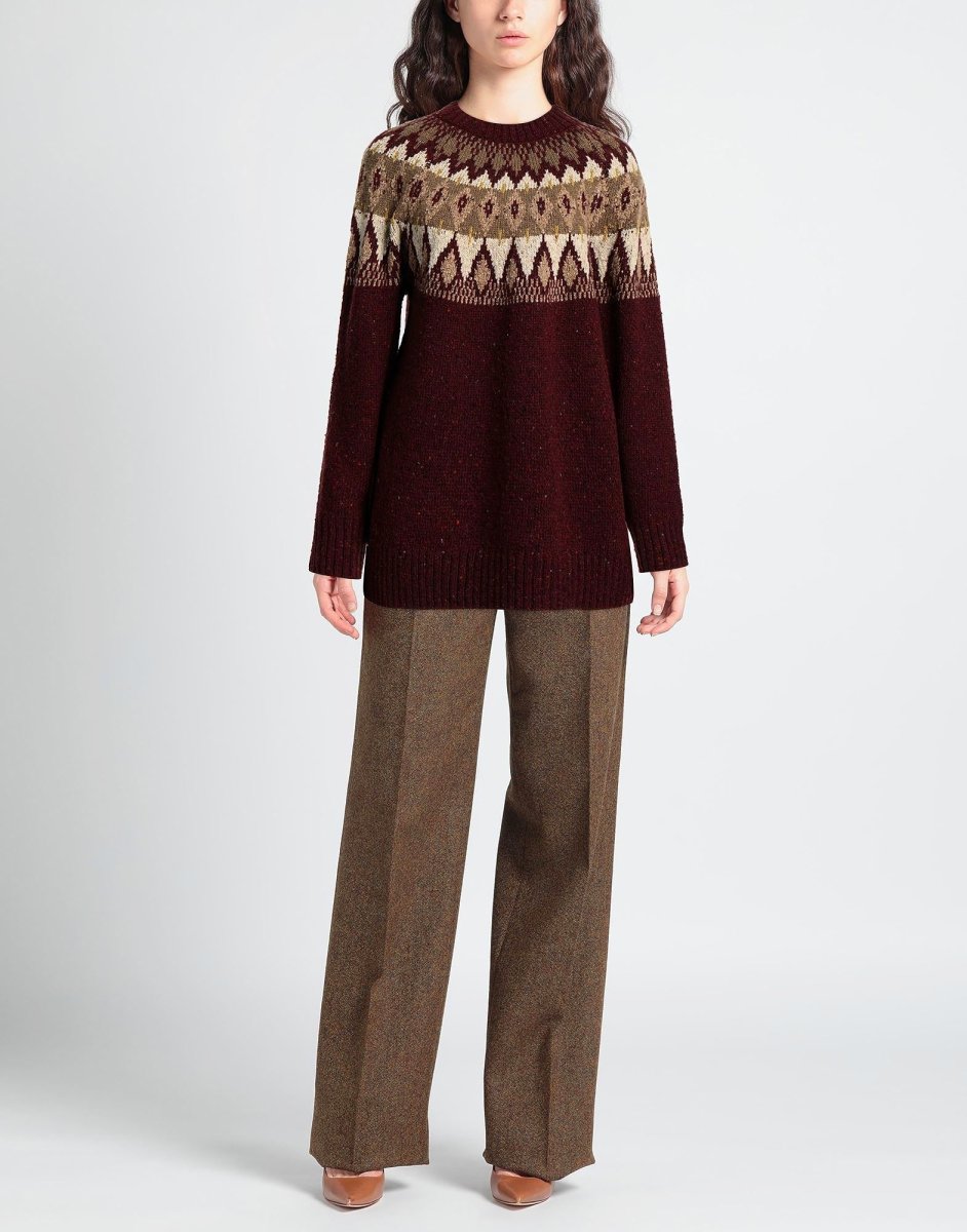 Re/Done Fair Isle Argyle Wool Relaxed Crew Neck Knitted Jumper - Imagen 3
