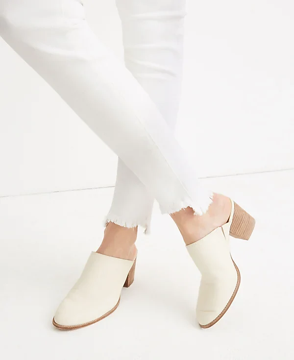 Madewell 10" High-Rise Pure White Skinny Jeans Step-Hem Edition - Imagen 4