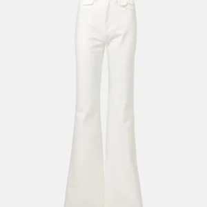 Chloe Runway White High Rise Flared Denim Jeans