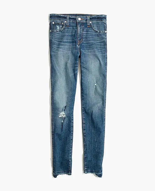 Madewell 10" High-Rise Skinny Jeans: Drop Step-Hem Edition