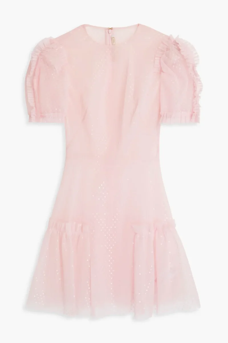 The Vampire's Wife The Fairy Goddess Pink Embellished Tulle Mini Dress - Imagen 4